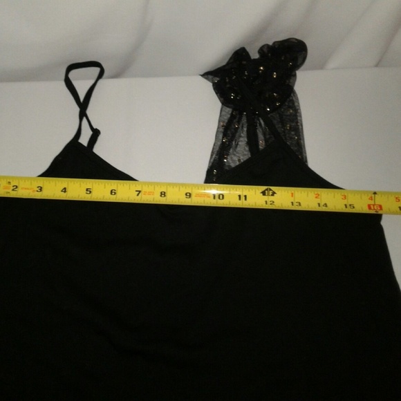 NEXT Women's Black Sheer Shimmer Blouse With Cami - Picture 6 of 7